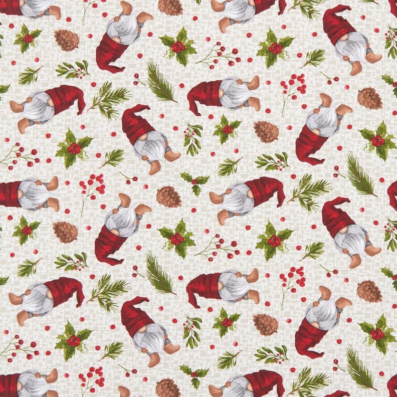 Gnome Holly Christmas Tablecloth