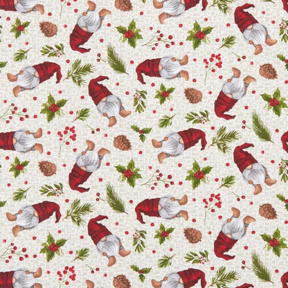 Gnome Holly Christmas Tablecloth