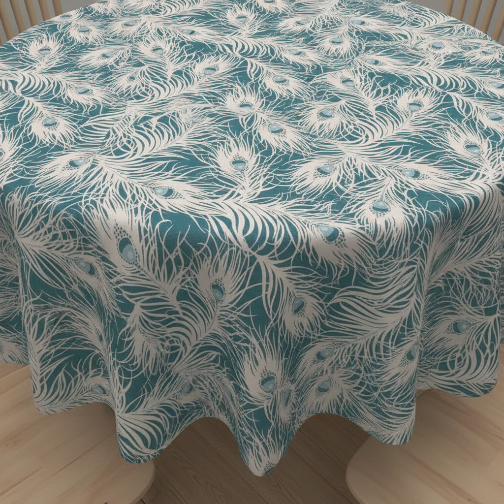 Harper Peacock Feather Tablecloth