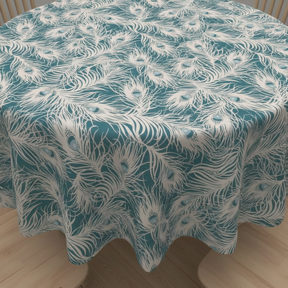 Harper Peacock Feather Tablecloth
