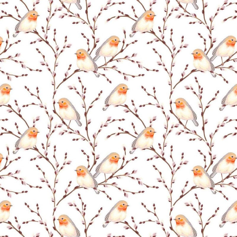 Winter Robin Christmas Tablecloth Available In Many Sizes