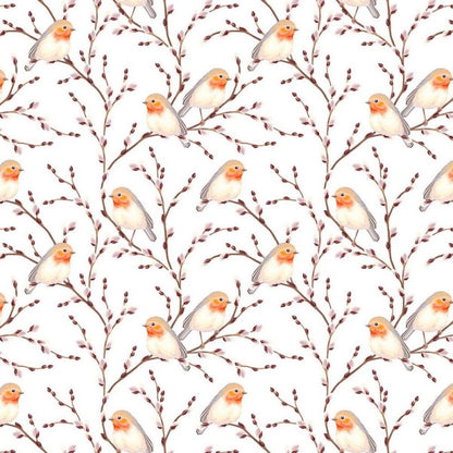 Winter Robin Christmas Tablecloth Available In Many Sizes