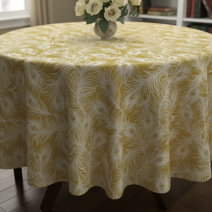 Harper Peacock Feather Tablecloth