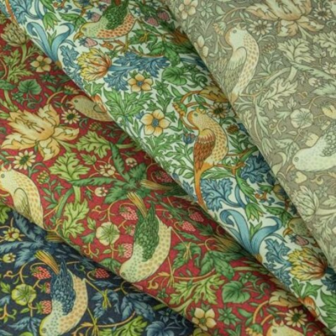 William Morris Strawberry Thief Coated Tablecloth Outdoor Water Repellent Available In Many Sizes