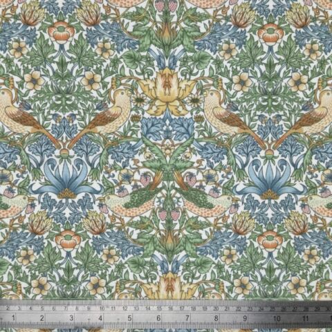 William Morris Strawberry Thief Coated Tablecloth Outdoor Water Repellent Available In Many Sizes