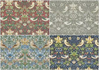 William Morris Strawberry Thief Coated Tablecloth Outdoor Water Repellent Available In Many Sizes