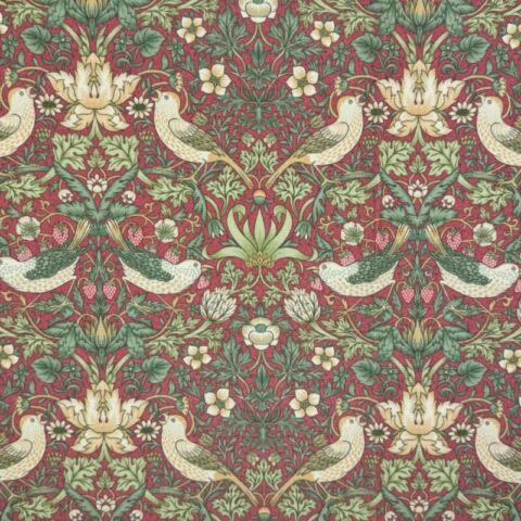 William Morris Strawberry Thief Coated Tablecloth Outdoor Water Repellent Available In Many Sizes