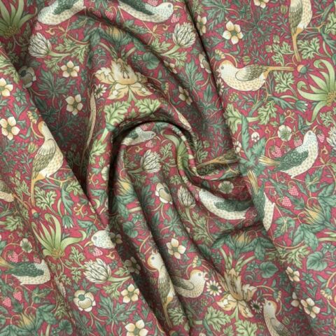 William Morris Strawberry Thief Coated Tablecloth Outdoor Water Repellent Available In Many Sizes