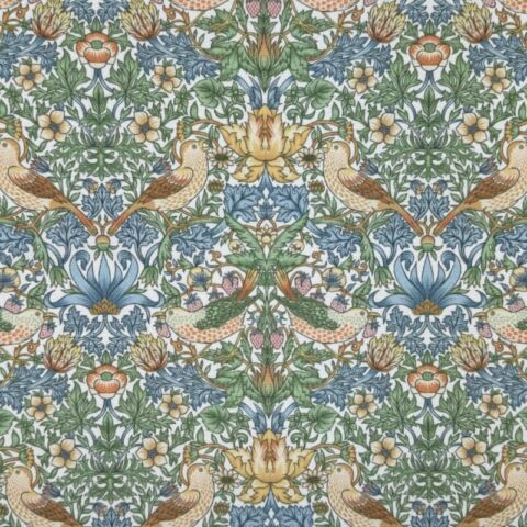 William Morris Strawberry Thief Coated Tablecloth Outdoor Water Repellent Available In Many Sizes