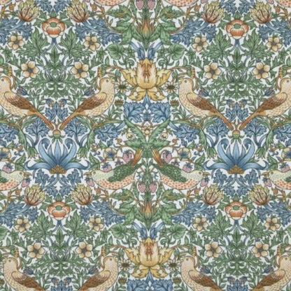 William Morris Strawberry Thief Coated Tablecloth Outdoor Water Repellent Available In Many Sizes