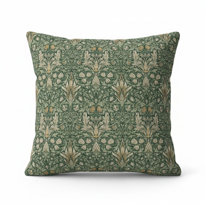 William Morris Snakeshead Forest Green Cushion Cover