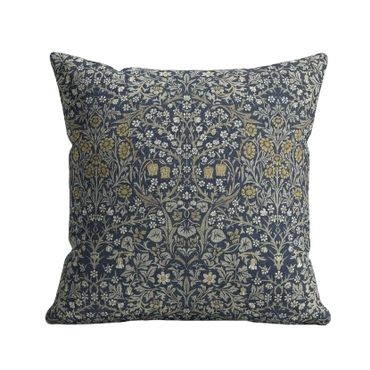 William Morris Blackthorne Floral River Blue Cushion Cover