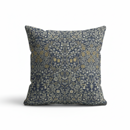 William Morris Blackthorne Floral River Blue Cushion Cover