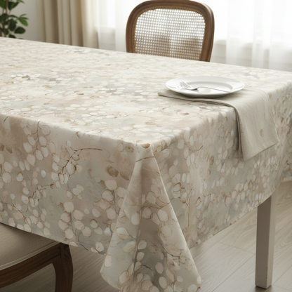 Lunaria Peach Fuzz Scandi Leaves Tablecloth