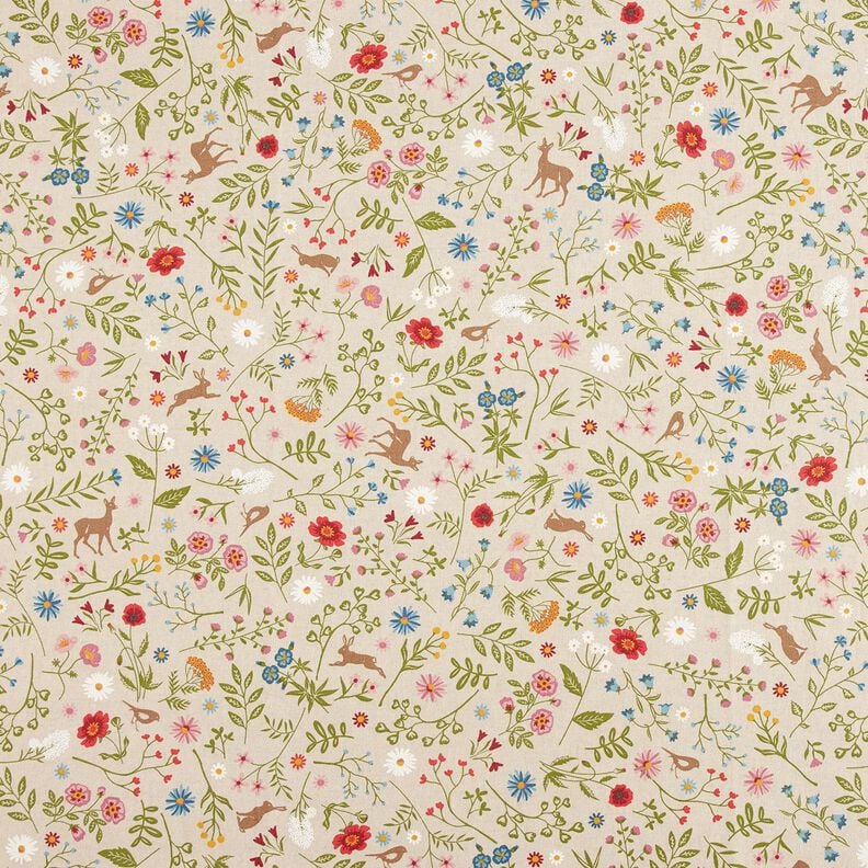 Woodland  Forest Animals Flowers Tablecloth