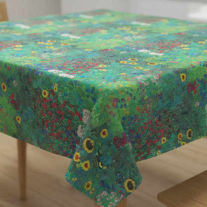 Klimt's Farm Garden Wildflowers Tablecloth