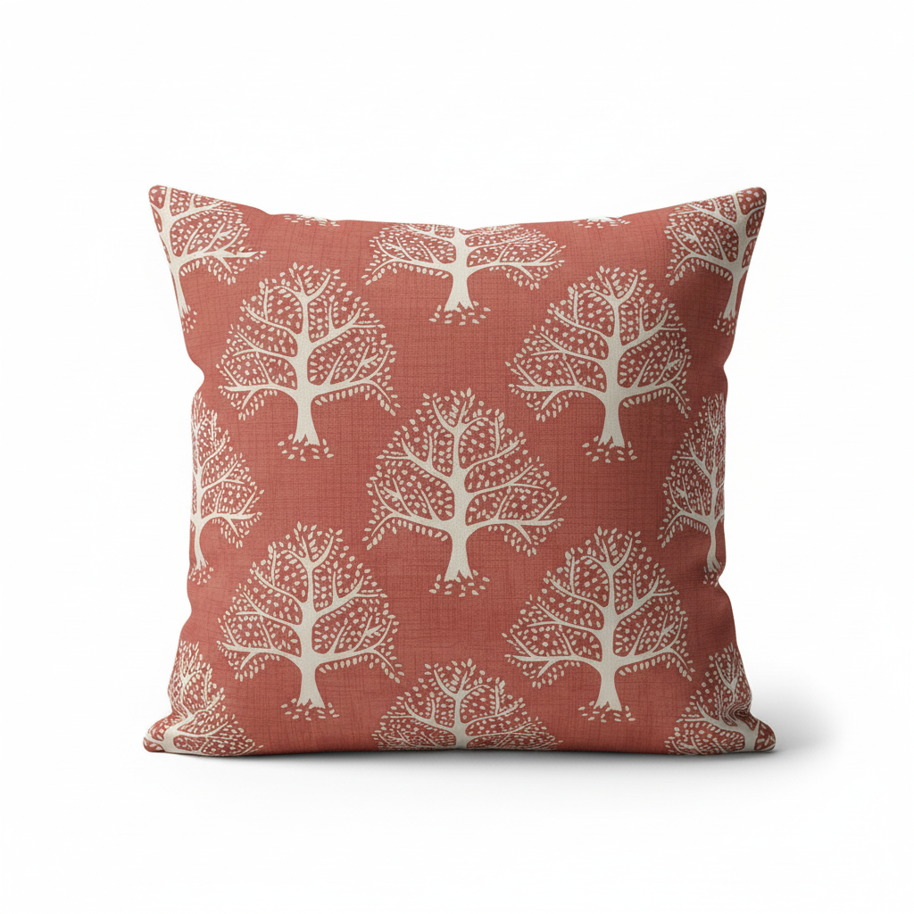 Great Oak Tree Gingersnap Orange Cushion Cover