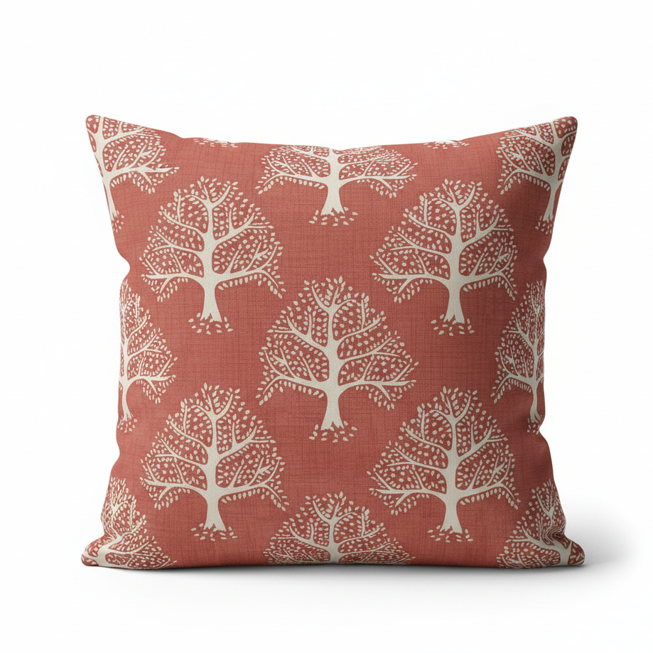 Great Oak Tree Gingersnap Orange Cushion Cover