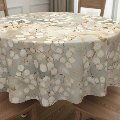 Lunaria Peach Fuzz Scandi Leaves Tablecloth