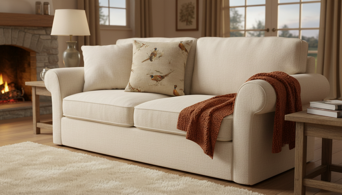 Rustic Pheasant Pattern Beige Cushion Cover