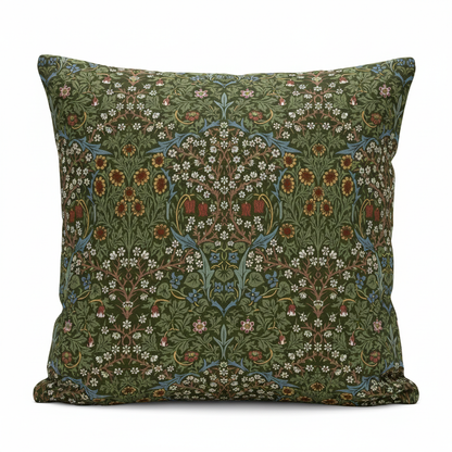 William Morris Blackthorne Floral Forest Cushion Cover