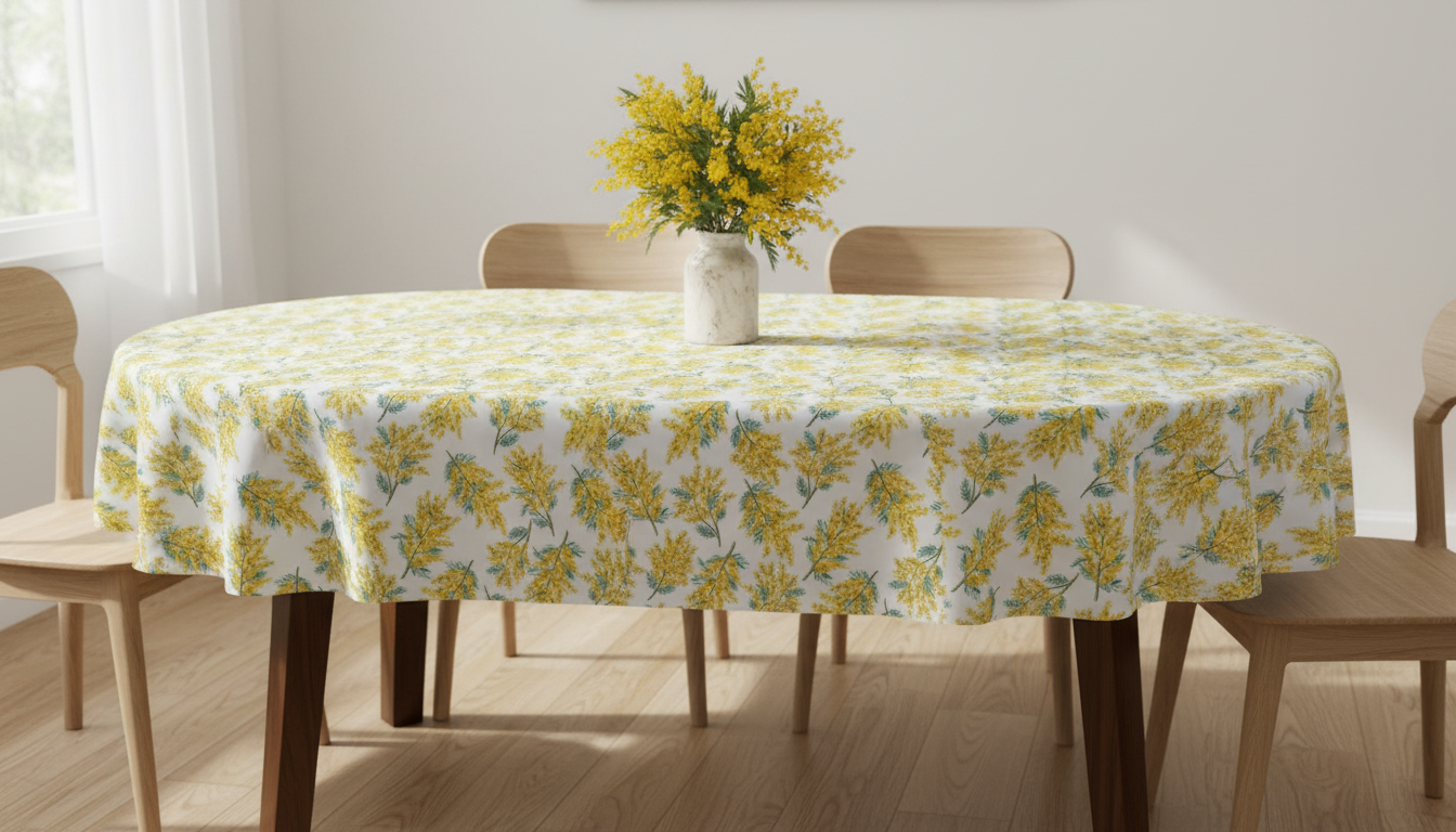 Mimosa Blossom Citrine Tablecloth by Cath Kidston