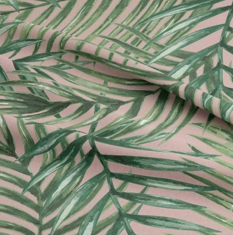 Palm Tree Leaves Coated Outdoor Water Repellent Tablecloth Available In Many Sizes