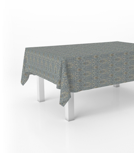 William Morris Snakeshead Denim Cotton Tablecloth