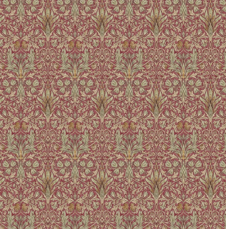 William Morris Snakeshead Wine Red Cushion Cover