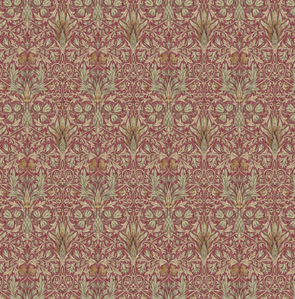 William Morris Snakeshead Wine Red Cushion Cover