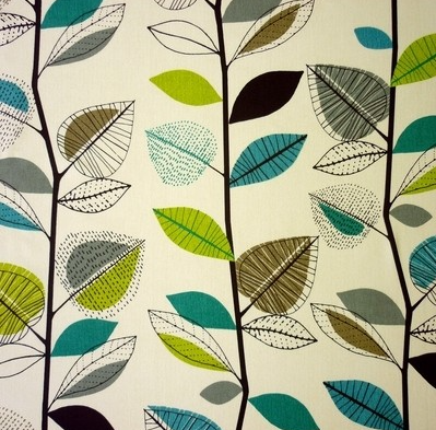 Autumn Leaves Teal Cushion Cover