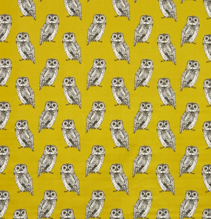 Owl Saffron Grey Cushion Cover
