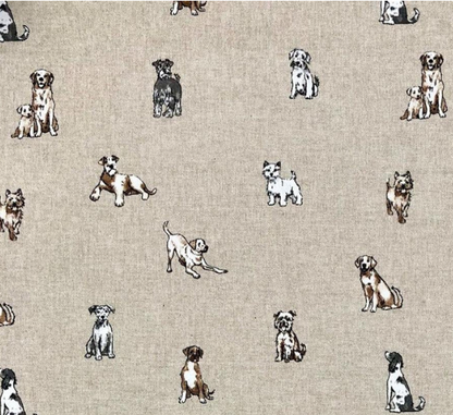 Shabby Dogs Natural Tablecloth