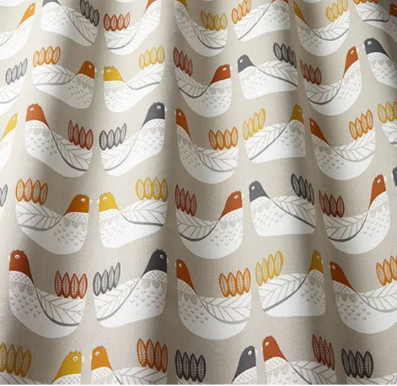 Tangerine Cluck Cluck Hens Cushion Cover