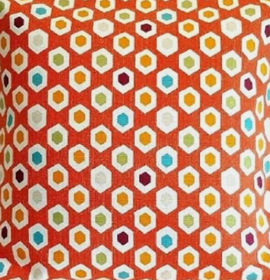 Vibrant Retro Hexagon Geometric Pattern Tablecloth