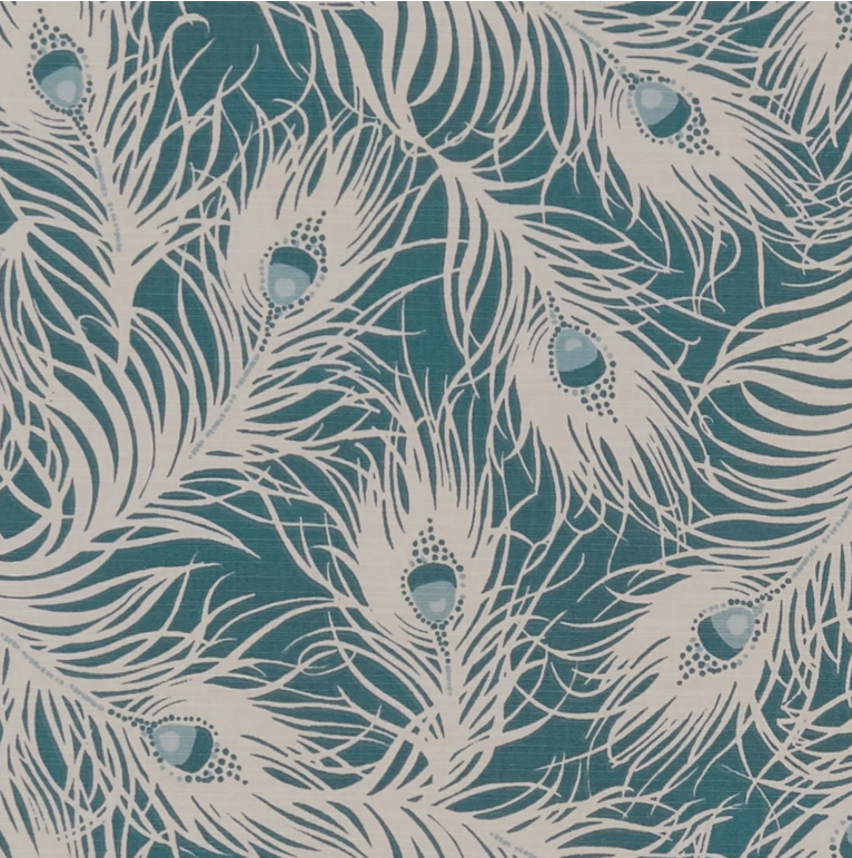 Harper Peacock Feather Teal Cushion Covers