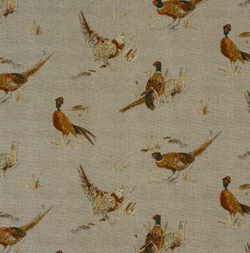 Rustic Pheasant Pattern Beige Tablecloth