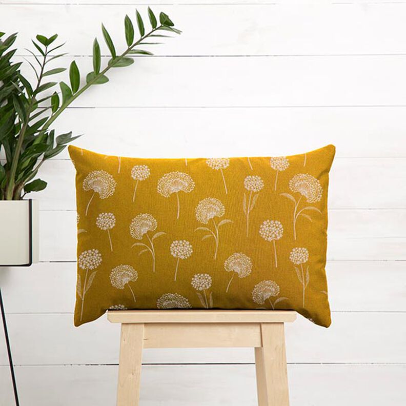 Dandelions Natural Curry Yellow Cushion Cover