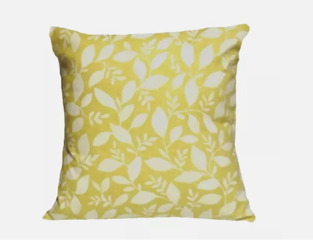 Fryetts Rene  Ochre Pale Yellow Cushion Cover