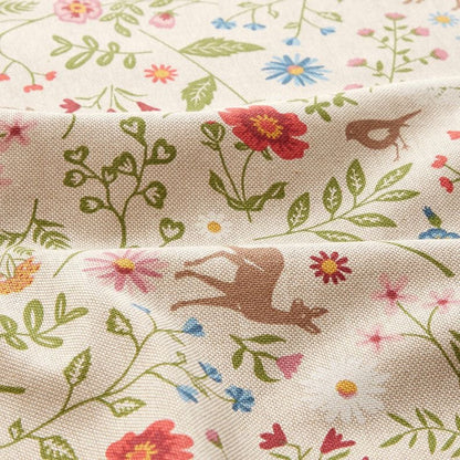 Woodland  Forest Animals Flowers Tablecloth