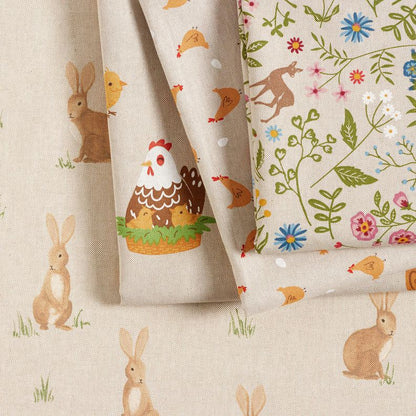 Woodland  Forest Animals Flowers Tablecloth