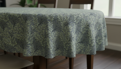 William Morris Willow Bough Charcoal Coated Tablecloth