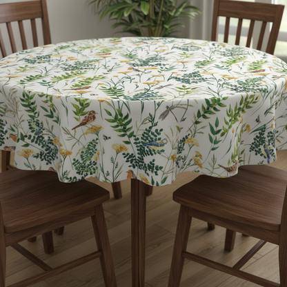 Botanical Birds & Blooms Tablecloth