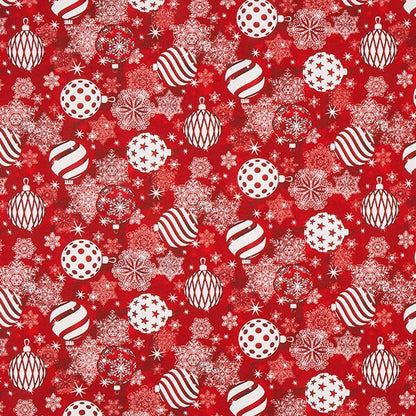 Christmas Cushion Cover - Baubles Red - CushionCoverAndDecor