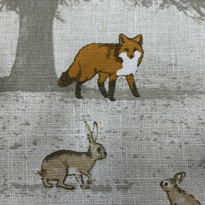 Christmas Cushion Cover Tatton Autumn Wildlife Beige Grey Orange , Stag Pillow Cover 14" 16" 17" 18" 20" 22" 24" 26" 100% Cotton Handmade - CushionCoverAndDecor