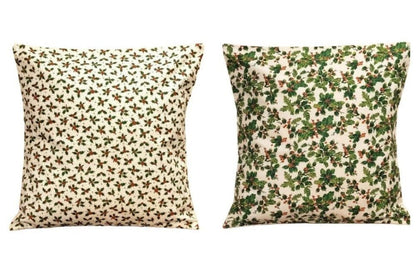 Christmas Holly Cushion Cover , Christmas Pillow Cover 10" 12" 14" 16" 17" 18" 20" 22" 24" 26" - CushionCoverAndDecor