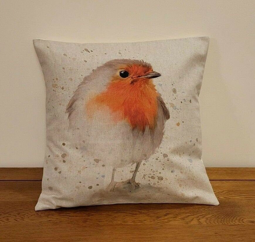 Christmas Robin Cushion Cover - CushionCoverAndDecor
