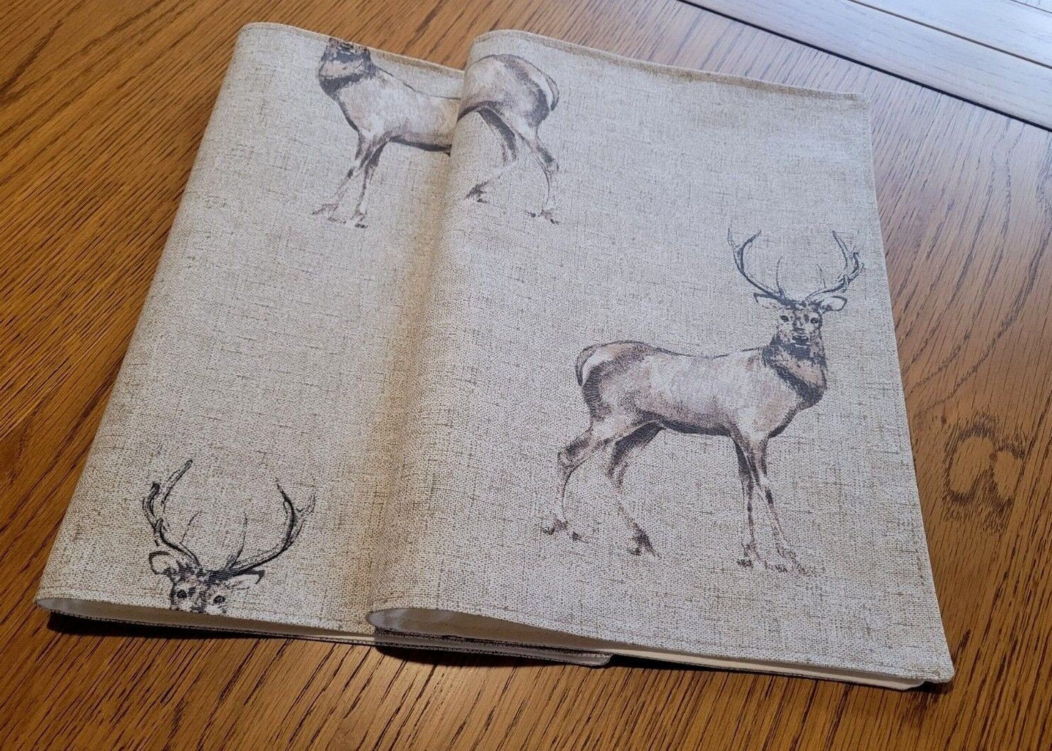 Christmas Stag Fabric Placemats , Stags Placemats , Wildlife Placemats 100% Cotton Handmade - CushionCoverAndDecor