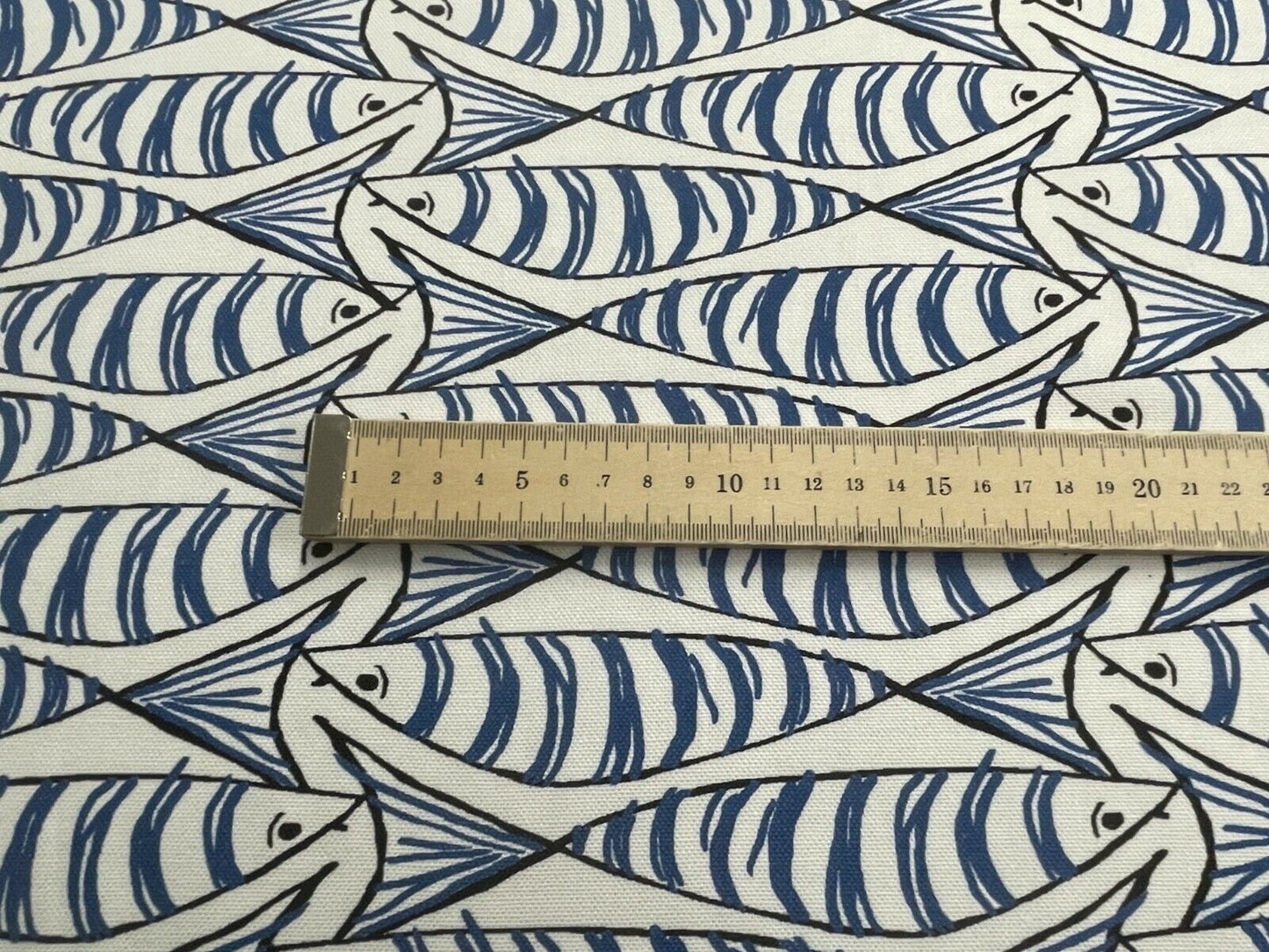 Cornish Sardines Cushion Cover , Seaside Fish Nautical Pillow cover , Navy Indigo Blue Fish Cushion Cover 14" 16" 17" 18" 20" 22" 24" 26" - CushionCoverAndDecor