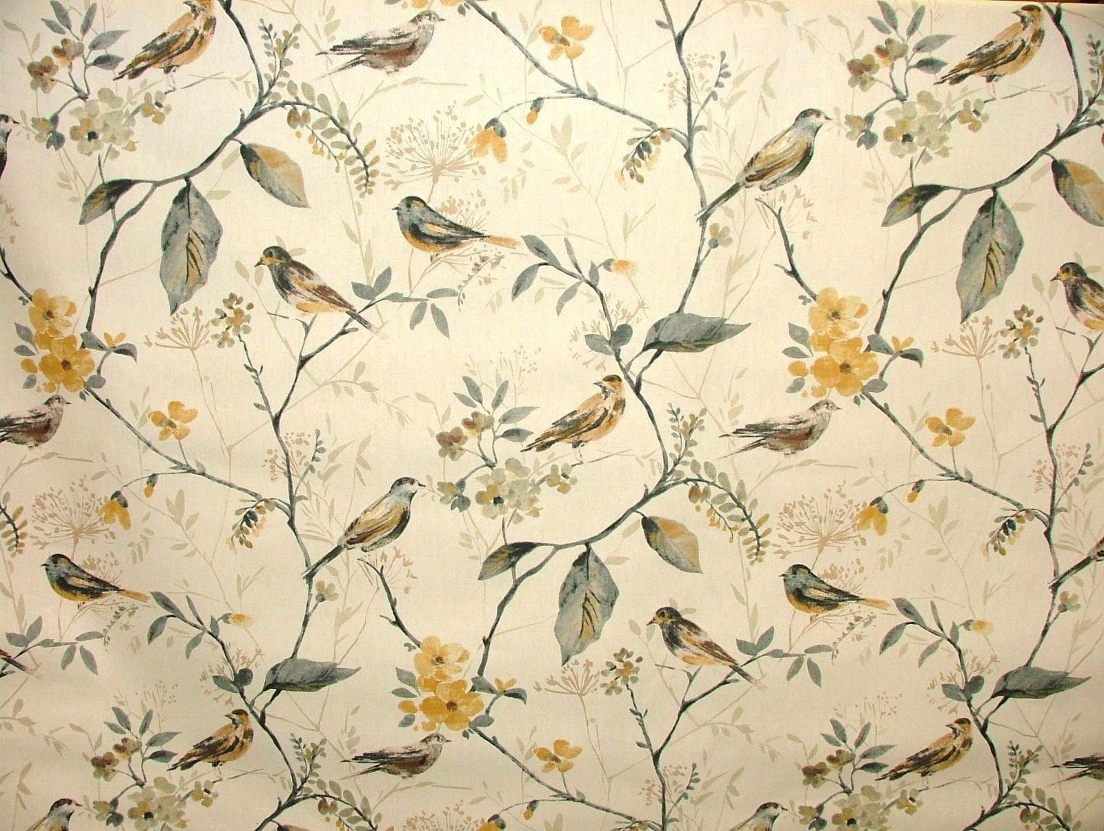 Cushion Cover 10" 12" 14" 16" 17" 18" 20" 22" 24" 26" Prestigious Textiles Beige Yellow Grey Bird Design 100% Cotton Handmade - CushionCoverAndDecor